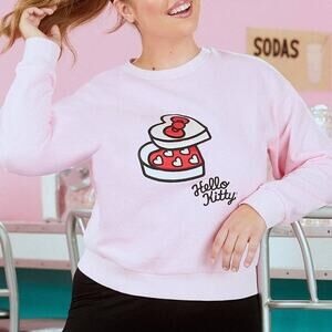 ModCloth for Hello Kitty For Love and Chocolate Sweatshirt Pink